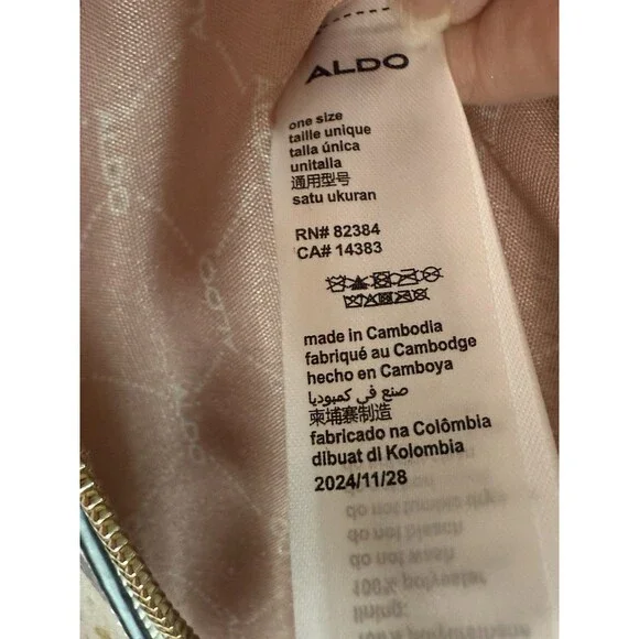 Aldo Crossbody Floral Vibrant Pattern Quilted Bag, Gold-Tone Hardware New W/Tag - Picture 15 of 16